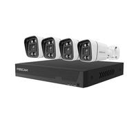 Foscam FN9108E-B4-2T Kit de videovigilancia con 4 cámaras y grabadora de 2 TB, Blanco