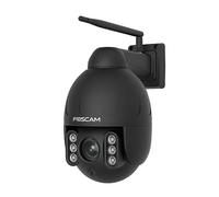Foscam SD4 4MP Dual Band WiFi PTZ Dome - Cámara de vigilancia con Zoom óptico de 4X y visión Nocturna de hasta 50 Metros, detección de Personas, Movimiento y Ruido