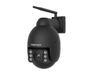 Foscam SD4 4MP Dual Band WiFi PTZ Dome - Cámara de vigilancia con Zoom óptico de 4X y visión Nocturna de hasta 50 Metros, detección de Personas, Movimiento y Ruido