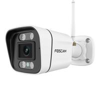 Foscam Cámara V8P Wi‑Fi 8MP (3840×2160) doble banda, foco integrado y sirena de alarma, Blanco