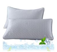 FOSDICK Fundas Almohadas 75x50 Pack 2, Funda Almohada Refrescante Gris | Funda de Almohada Refrescante Suave Transpirable Funda Almohada Fria Lavable a Máquina Fundas de Almohadas Fibra Refrescante