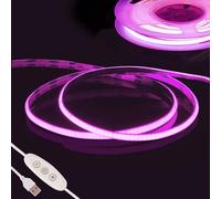 Fosingut Rosa Tira LED COB 2m, 5V USB Regulable Luz de Fondo de TV,CRI90+ 960 LEDs 4mm Luces LED Strip Tiras LED de Interior Para Decor del Hogar DIY,Cocina,Espejo,Dormitorio,Bar