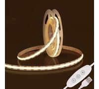 Fosingut Tira LED COB 2m,5V USB Regulable Luz de Fondo de TV, Blanco Neutro 4000K CRI90+ 960 LEDs Luces LED Strip Tiras LED de Interior Para Decor del Hogar DIY, Cocina, Espejo, Dormitorio, Bar