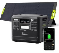 FOSSiBOT F2400 Estacion de Energia Portatil, Panel Solar de 200W, Batería LiFePO4 de 2048Wh, Carga del 80% en 1,5 Horas, Salida de 2400W CA (4800W Pico), Generador Solar Portatil para Camping, Viajes