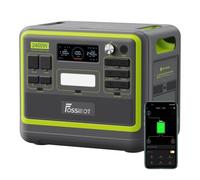 FOSSiBOT F2400 generador eléctrico portátil, batería LiFePO4 potencia de salida 2400W (pico 4800W) 2048Wh, generador solar apto para uso de emergencia familiar/camping exterior/autocaravana nuevo
