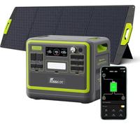 FOSSiBOT F2400 Generador Solar Portatil, Panel Solar de 200W, Batería LiFePO4 de 2048Wh, Carga del 80% en 1,5 Horas, Salida de 2400W CA (4800W Pico), Estacion de Energia Portatil para Camping, Viajes