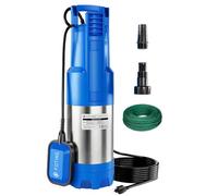 FOTING Bomba de presión sumergible 3 inox, 800 W, bomba de presión sumergible con caudal de 6800 l/h, altura de extracción máx. 37 m, profundidad de inmersión máx. 12 m, interruptor de flotador