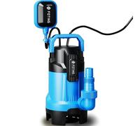 FOTING Bomba sumergible para aguas residuales, 900 W, 28.000 l/h, altura de extracción hasta 11 m, profundidad de inmersión hasta 7 m, con interruptor de flotador, para piscina, sótano y drenaje