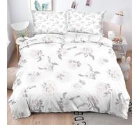 Fotmung Conjunto de Ropa de Cama Estampado Flores Coloridas, Set de Funda de Edredón 3 Piezas - 220x240 cm, Confort Superior en Todas Las Estaciones, Elegancia para tu Dormitorio Principal-D332