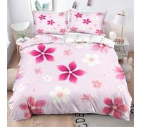 Fotmung Conjunto de Ropa de Cama Estampado Flores Coloridas, Set de Funda de Edredón 3 Piezas - 220x240 cm, Confort Superior en Todas Las Estaciones, Elegancia para tu Dormitorio Principal-D330