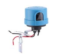 Fotocontrol de fotocélula Tipo Twist Lock para alumbrado público - Carcasa de plástico Azul, IP65 - Sensor de Alta sensibilidad para Exteriores - Interruptor de Control (105-305