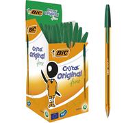FOTOCOPS BIC Cristal Fine Bolígrafos Azul, Negro, Rojo y Verde - Caja 50 u, Pack Especial Escolar y Oficina
