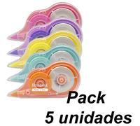 FOTOCOPS Bismark Cinta Correctora Pastel 12 m - Caja 24 u, Pack 5 u, 3 u o 1 u - Larga Duración y Suave