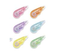 FOTOCOPS Cinta Correctora Mini Bismark Pastel 5 m - Caja 36 u, Pack 3 u o 1 u - Colores Suaves para Escuela y Oficina