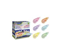 FOTOCOPS Cinta Correctora Mini Bismark Pastel 5 m - Caja 36 u, Pack 3 u o 1 u - Colores Suaves para Escuela y Oficina
