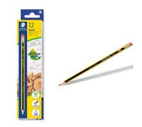 FOTOCOPS Lápices Staedtler HB2 Pack 12 o Sueltos - Incluye Gomas y Sacapuntas, Perfecto para Cole y Oficina Black