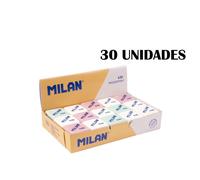 FOTOCOPS Milan 430 - Caja 30 Gomas de Borrar Miga de Pan | Blanco, Rosa y Verde | Suaves y Precisas para Lápiz de Grafito