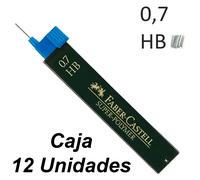 FOTOCOPS Minas de Grafito Poly Faber Castell 0,7 HB - Estuche 12 Unidades, Precisión y Calidad