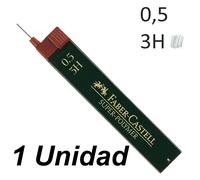 FOTOCOPS Minas Faber Castell Grafito 9065 - 0,5 mm 3H, Estuche de 12 Unidades, Precisión y Calidad