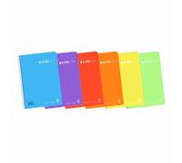 FOTOCOPS Pack 5 Cuadernos EnriPlus A4 - 80 Hojas, Tapa Plástico de Colores, de 4x4 Escolar y Práctico.