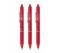 FOTOCOPS Pilot Frixion Borrable - Bolígrafo Gel Reutilizable, Modelo Clicker, Precisión y Comodidad. Pack 3 unidades y Pack 4 unidades varios colores. X3 red