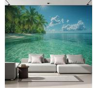 Fotomurales 3D Palmeras 300x210 cm Papel Pintado Tejido No Tejido Pared De Islas Tropicales Wallpaper Mural Paredes Papel Tapiz Sala DecoracióN SalóN O Dormitorio 22G-32