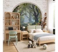 Fotomurales No-autoadhesivo Bosque brumoso de fantasía 184x127cm Papel Pintado Decoración de Pared Murales Pegatina decorativos adhesivos 3d moderna de Fotográfico,árboles de vid