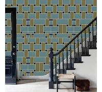 Fotomurales Texturas Geométricas 150 × 105 Cm Xxl Papel Pintado Tejido No Tejido, Cuadrícula Bloques Fotográfico Pared Decorativos Murales Póster Para Dormitorio Salón Tv Pared