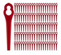 FourShow 100 cuchillas de plástico compatibles con Einhell desbrozadora con batería, cuchillas de repuesto compatibles con Einhell GC-CT 18/24