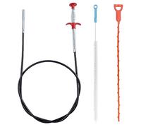 Fousenuk Desatascador Tuberias Profesional, 3 Piezas Desatascador wc Limpieza Ducha Fregadero Alambre Muelle Desatascador Tuberias, Herramienta para Desatascar el Desagüe Fuerte y Flexible