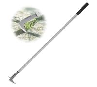 Fouvin Rascador de malas hierbas, cortador de malas hierbas con mango, longitud 138 cm, rascador de juntas con mango largo, cortador de malas hierbas con borde dentado, para eliminar musgo y malas