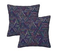 FOWIYRH Fundas de cojín con estampado triangular de 18 x 18 pulgadas, para sofá