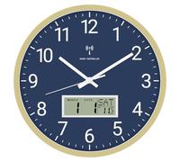 Foxtop Reloj de Pared inalámbrico Digital y analógico, 30 cm, con Pantalla LCD, Reloj Digital por Radio, Reloj de Pared con Temperatura, Fecha, día de la Semana, silencioso, para salón, Cocina, baño