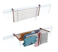 foxydry Duo, tendedero de barandilla y balcón, Plegable, 118 cm