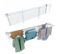 foxydry Duo, tendedero de barandilla y balcón, Plegable, 202 cm