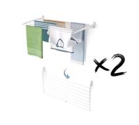 foxydry Fold, Tendedero de Pared, tendedero Vertical, Plegable de Interior y Exterior de Aluminio y Acero 102x50x50 cm