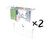 foxydry Fold, Tendedero de Pared, tendedero Vertical, Plegable de Interior y Exterior de Aluminio y Acero 118x50x50 cm