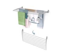 foxydry Fold, Tendedero de Pared, tendedero Vertical, Plegable de Interior y Exterior, de Aluminio y Acero, 118 x 50 x 50 cm (Gris Down, 1 x Fold 120)