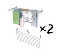foxydry Fold, Tendedero de Pared, tendedero Vertical, Plegable de Interior y Exterior de Aluminio y Acero 118x50x50 cm