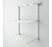 Foxydry Wall Plus, Tendedero de pared vertical, retráctil, plegable, para interior y exterior 88 x 52 x 137 cm (Blanco, derecho, 88 cm)