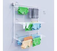 foxydry Wall, tendedero de Pared Sube y Baja, Plegable, 152 cm