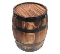 FOYTOKI Bote para Utensilios Vintage de Madera Carbonizada Tapa | Estilo Rústico Retro, para Palillos y Pinzas de Servir, Encimera de Cocina Ordenada, Marrón