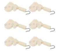 FOYTOKI Kit de Reparación de Persianas 6 Ganchos de Plástico Beige para Varillas Horizontales, Fácil Instalación y Repuestos para Reemplazo de Persianas en Ventanas