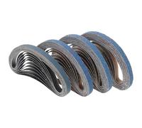 FOYTOKI Rollo de 40 Bandas de Lijado Azul para Amoladora de Metal, Cinta de Grano Zirconio y Corindón, Alta Eficiencia y Uso Versátil en Industria y Hogar
