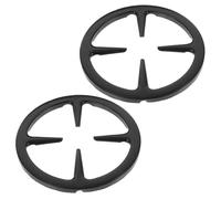 FOYTOKI Soporte para Cocina de Gas y Cafetera Italiana, Rejilla Redonda de Hierro Negro, Pack de 2, Superficie Lisa sin Rebabas para Uso Doméstico