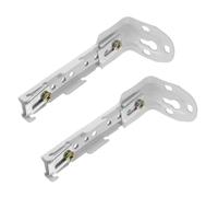 FOYTOKI Soportes para Colgar Estores Dobles de 11.5cm en Hierro y Abs, Códigos Fijos y Laterales, 2 Piezas para Cortinas Enrollables y Persianas de Ventana