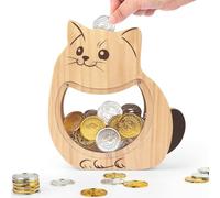 Foyucool Hucha de Madera con Forma de Gato para Niños