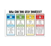 FQHIDMOMX Emotions & Feelings Chart - Calm Down Corner Poster for Social Emotional Learning, Classroom Decor(Unframed,08x12inch(20x30cm))