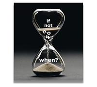 FQHIDMOMX Inspirational Wall-Art If Not Now When - Motivational Quote Print, Poster or Canvas for Office, Cubicle, Bedroom(Unframed,16x24inch(40x60cm))