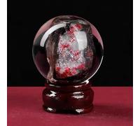 FQHIDMOMX Ore Cinnabar Ball Golden Purple Sand High Content Gold Ornaments Crystal,80mm